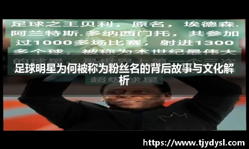 足球明星为何被称为粉丝名的背后故事与文化解析